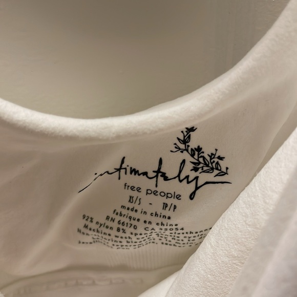 NWOT Free People Clean Lines Tank Bodysuit - XS-S (0-6) White - Picture 5 of 6